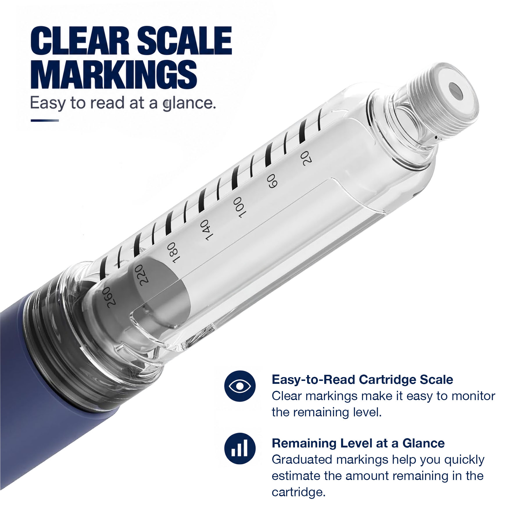 V3 Reusable Peptide Injection Pen Set of 12 Pens, Midnight Navy - Image 4