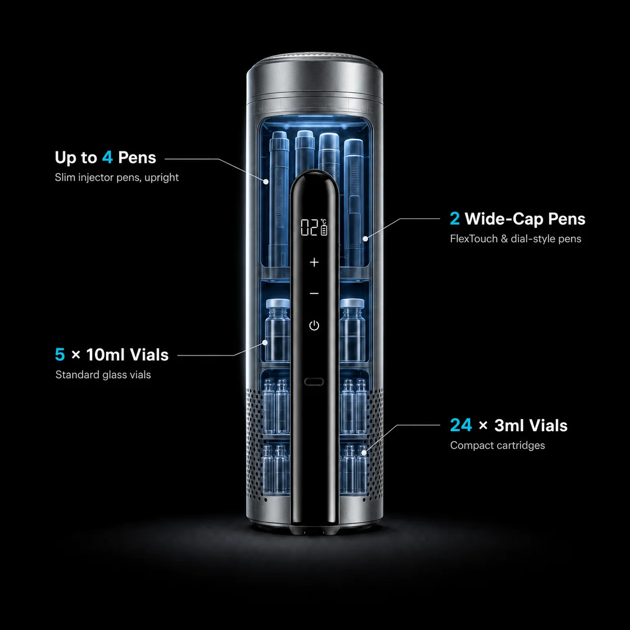 Portable cooling case with a temperature display - Image 4