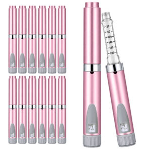 V2 Reusable Peptide Pen Injector Set, 12-Pack, Pink