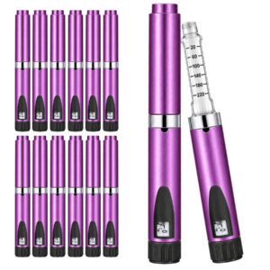 V2 Reusable Peptide Pen Injector Set, 12-Pack, Purple