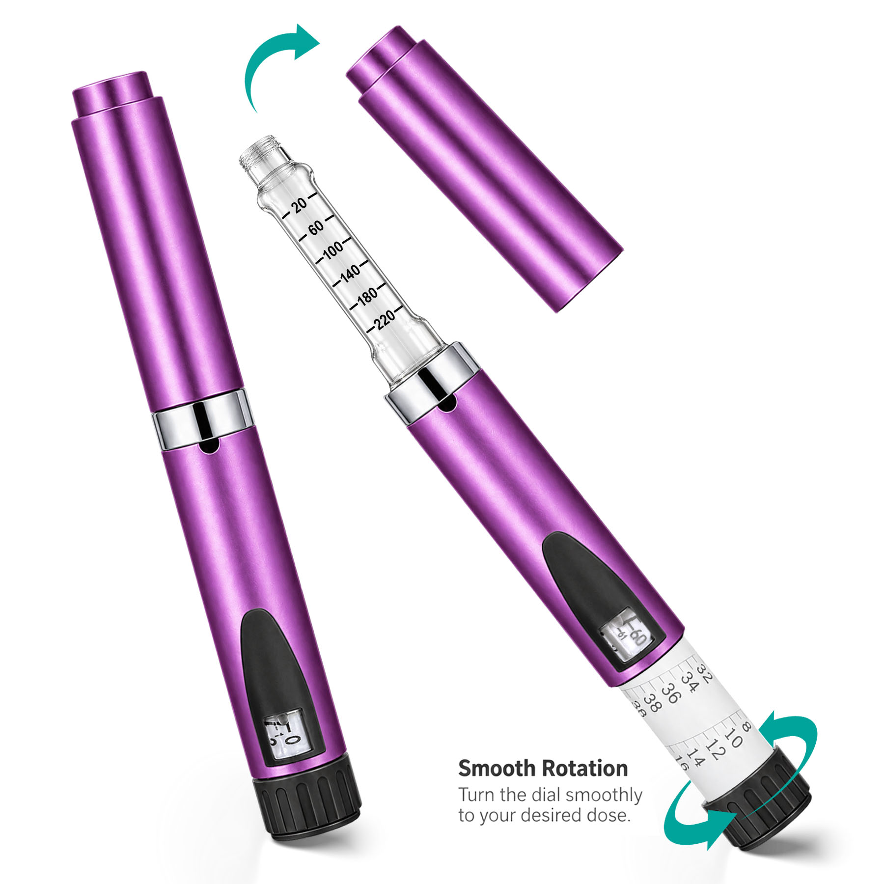 V2 Reusable Peptide Pen Injector Set, 7-Pack,Multi-Color - Image 4