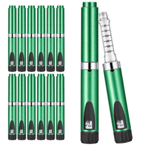 V2 Reusable Peptide Pen Injector Set, 12-Pack, Green