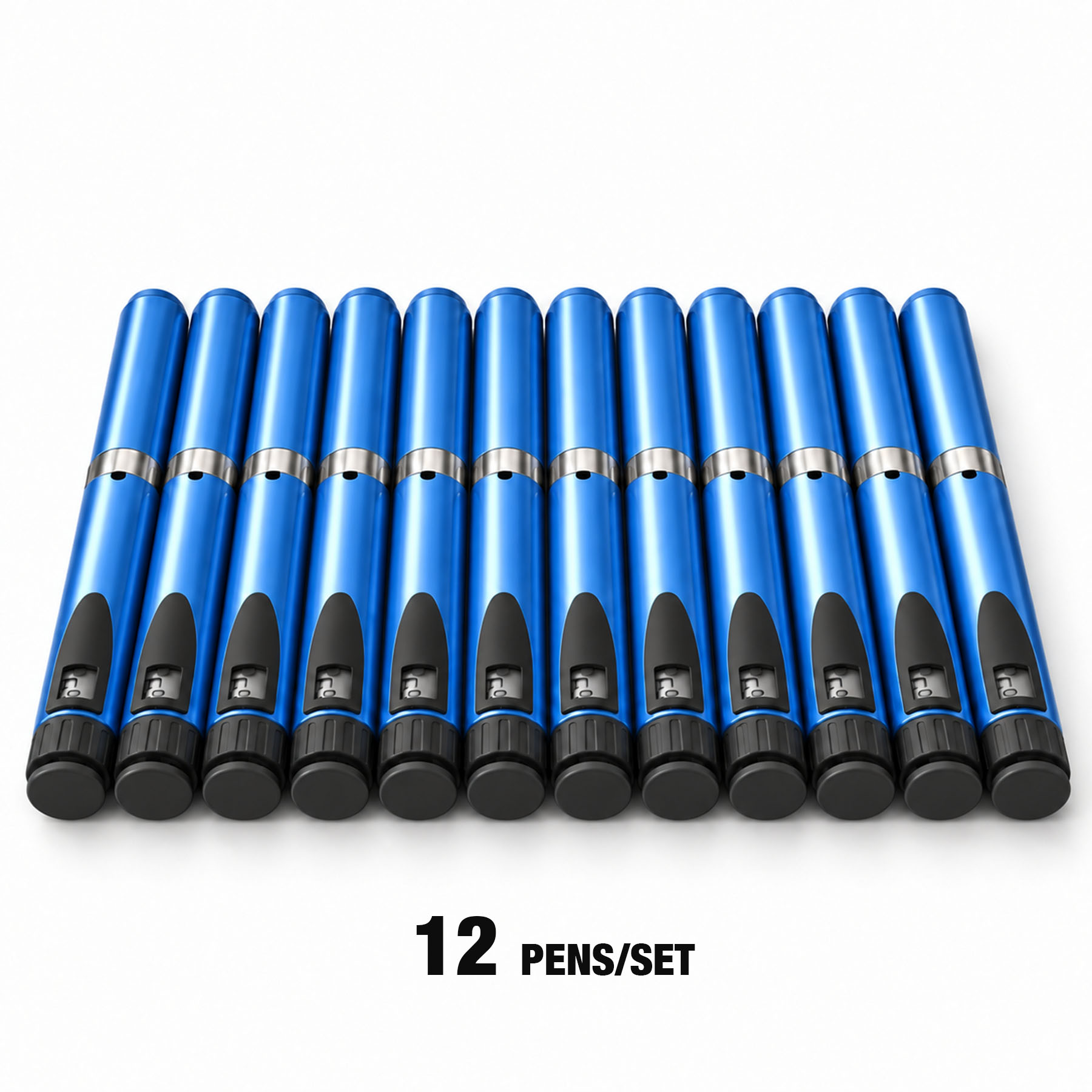 V2 Reusable Peptide Pen Injector Set, 12-Pack, Blue - Image 6