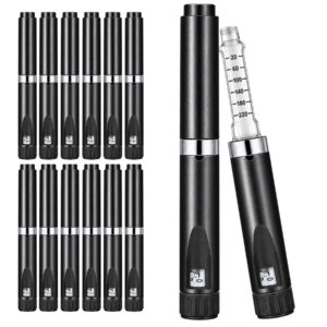 V2 Reusable Peptide Pen Injector Set, 12-Pack, Black