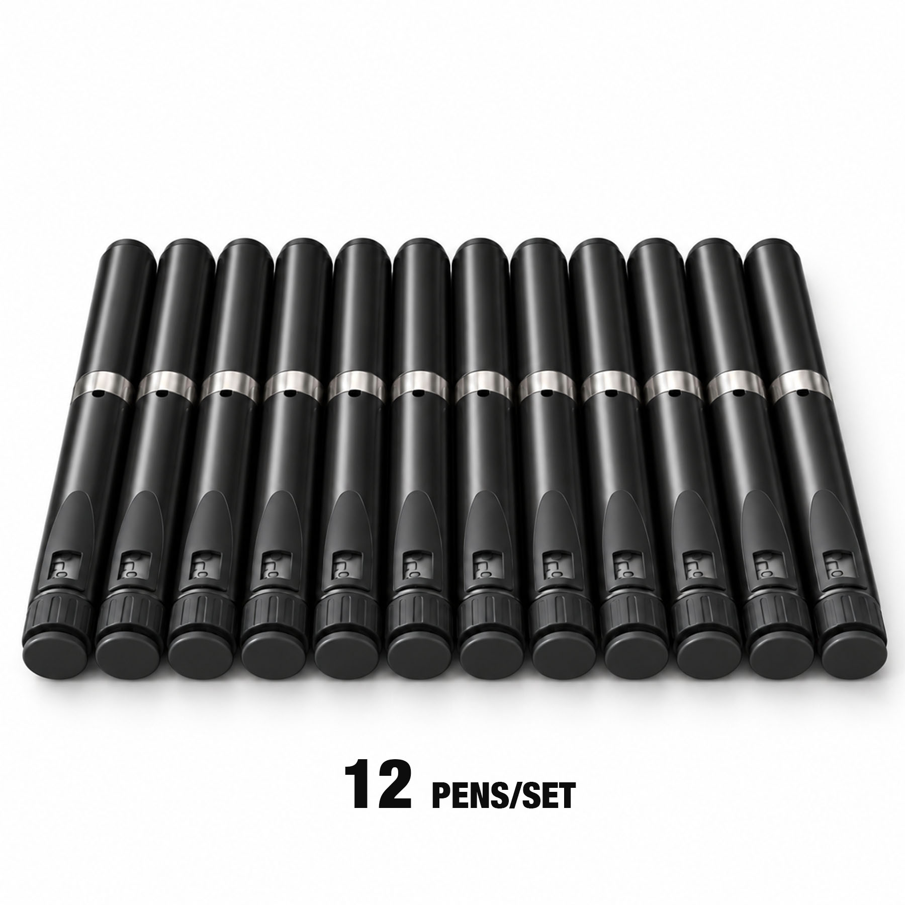 V2 Reusable Peptide Pen Injector Set, 12-Pack, Black - Image 6